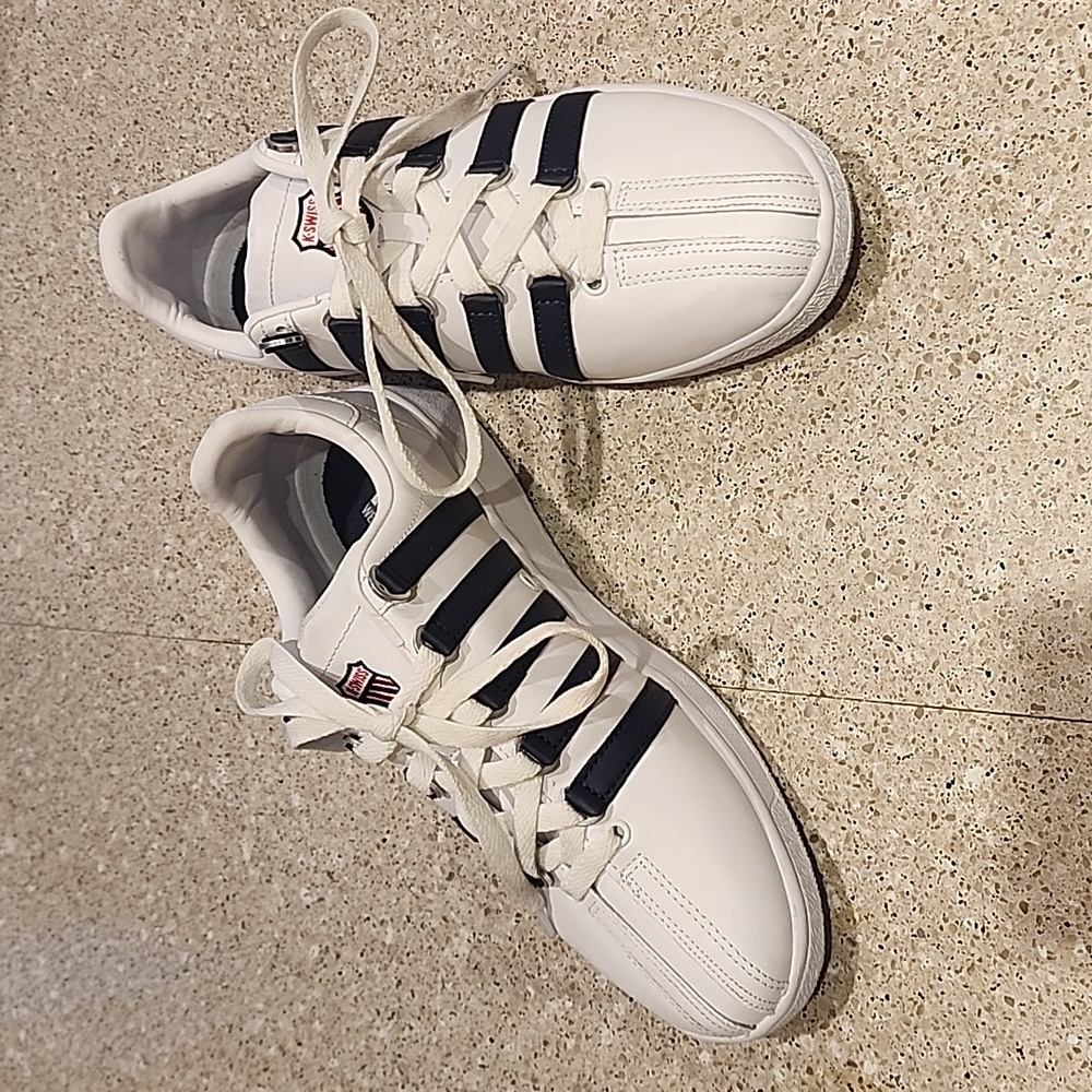 K SWISS White and blue shoes size 10